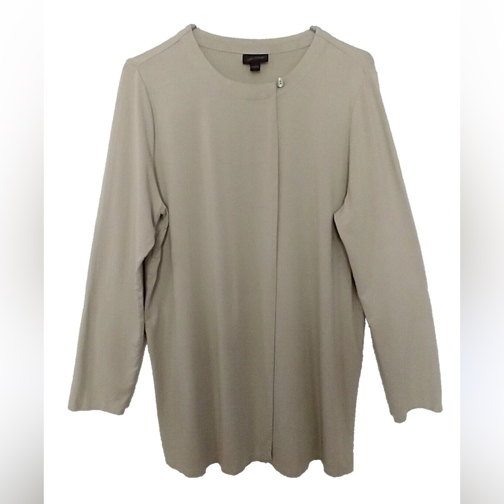 Elegant Tan Overlap Cardigan